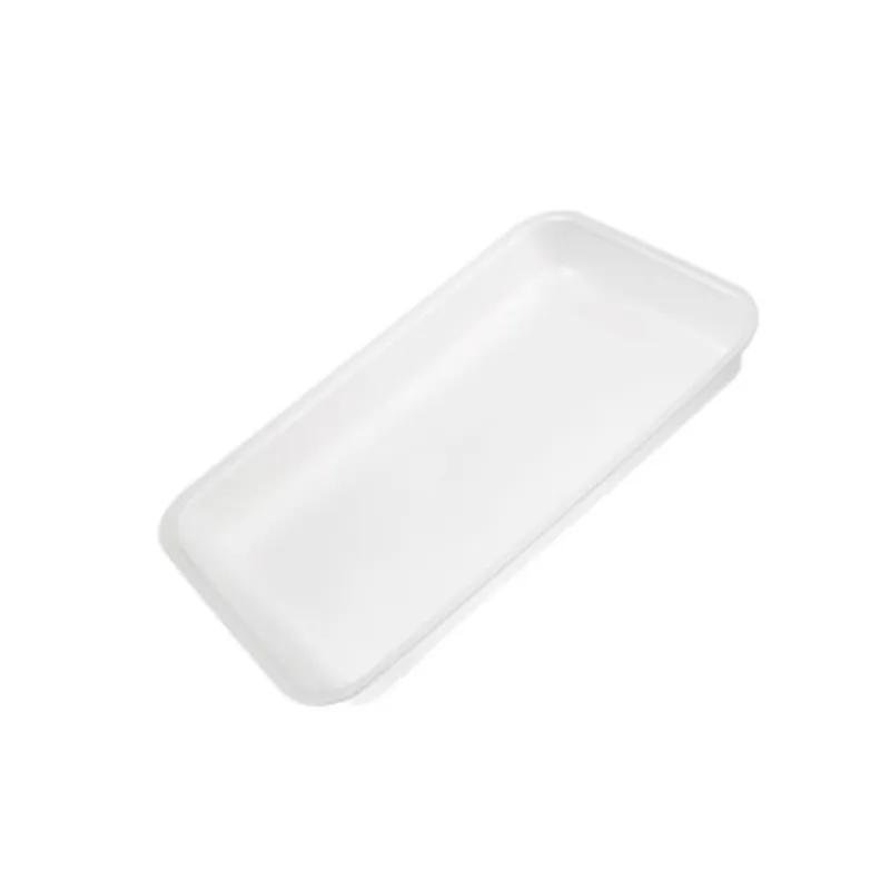 25D Meat Tray 8.66X14X1.57 IN Foam White 100/Case
