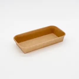 Food Tray Base & Lid Combo With Flat Lid 8.75X3.5X1 IN Kraft 200/Case