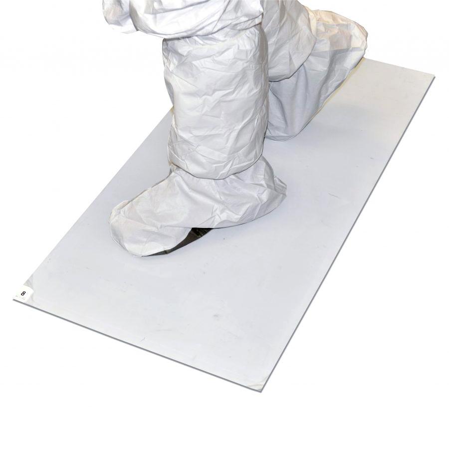 Tacky Traxx 26X45 IN White Rubber Adhesive With Adhesive Backing Peel-Off Sheets 30 Sheets/Pack 4 Packs/Case