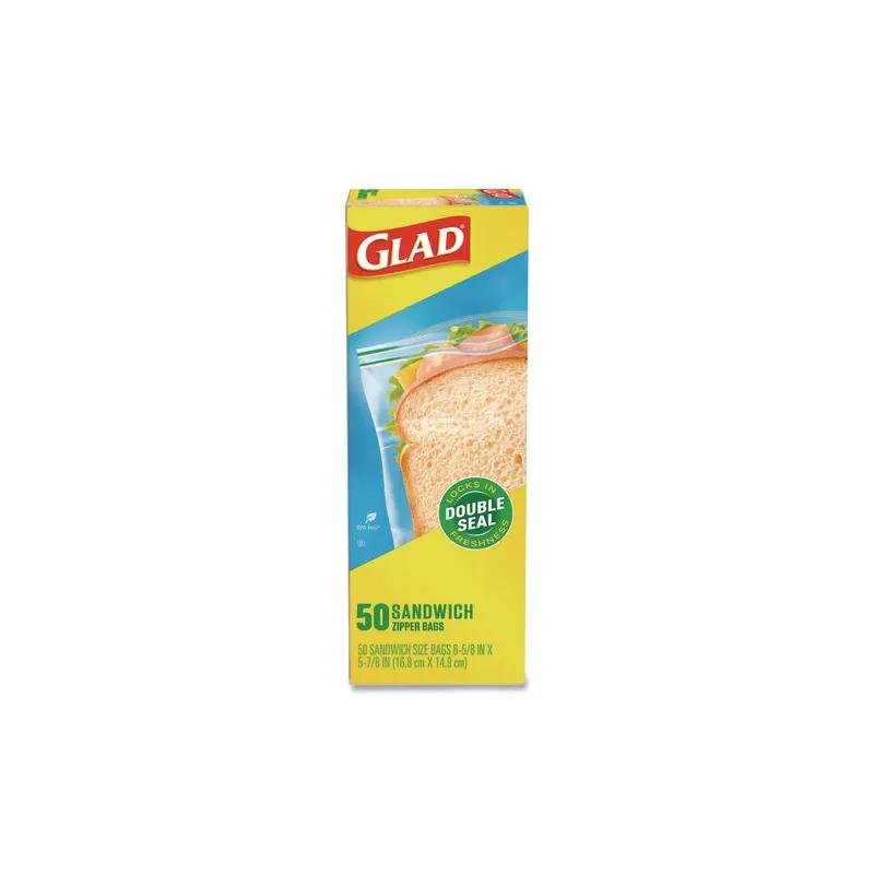Glad® Sandwich Bag Clear 50 Count/Box 12 Box/Case