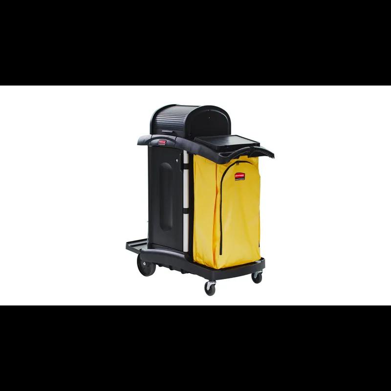 Janitorial Cleaning Cart Black Yellow High Security 1/Each