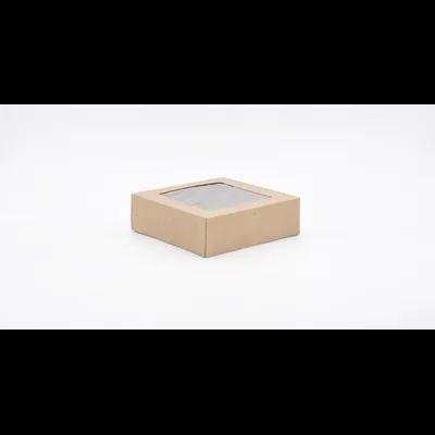 Cake Box 8X8X2.5 IN Kraft Square With Window 200/Case