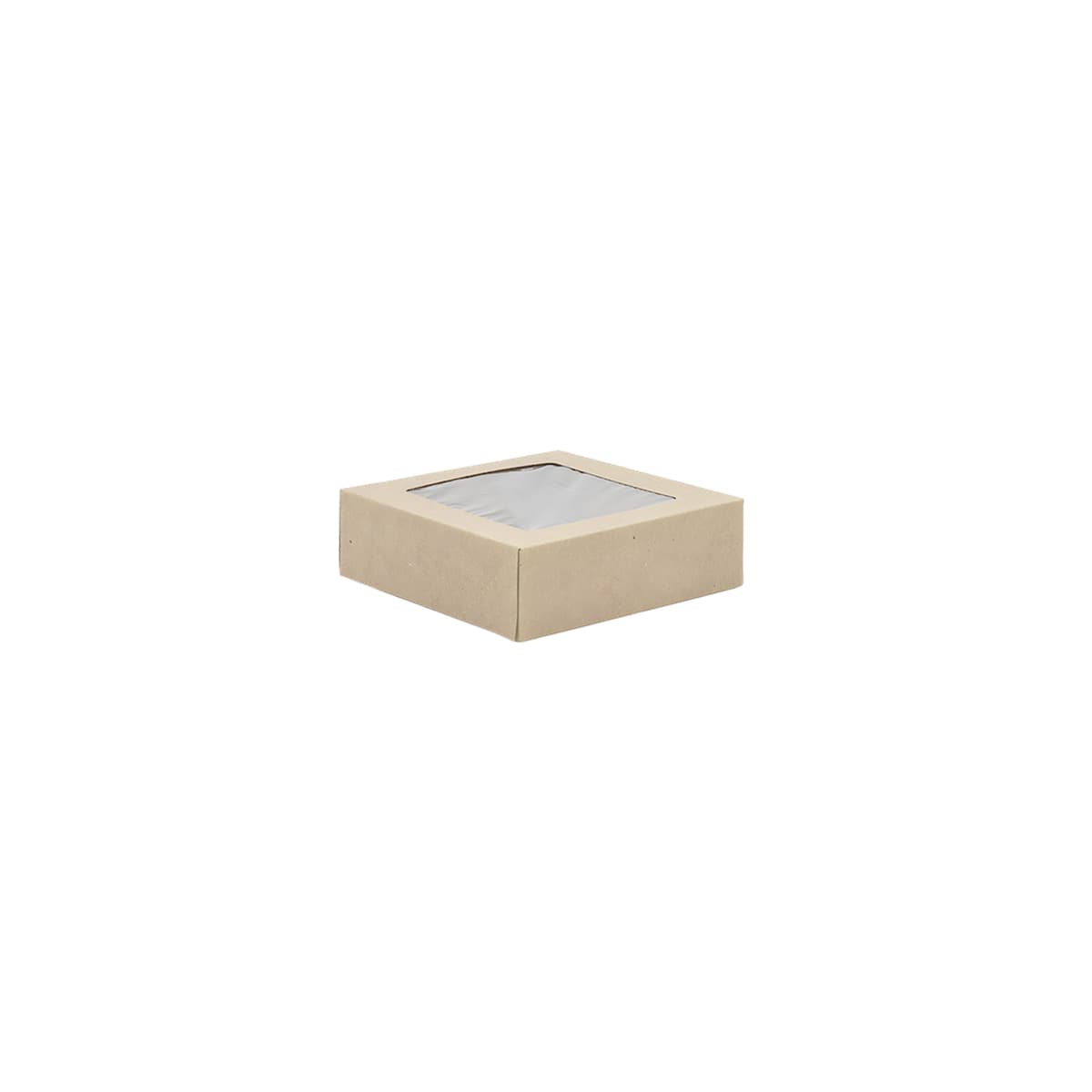 Cake Box 8X8X2.5 IN Kraft Square With Window 200/Case