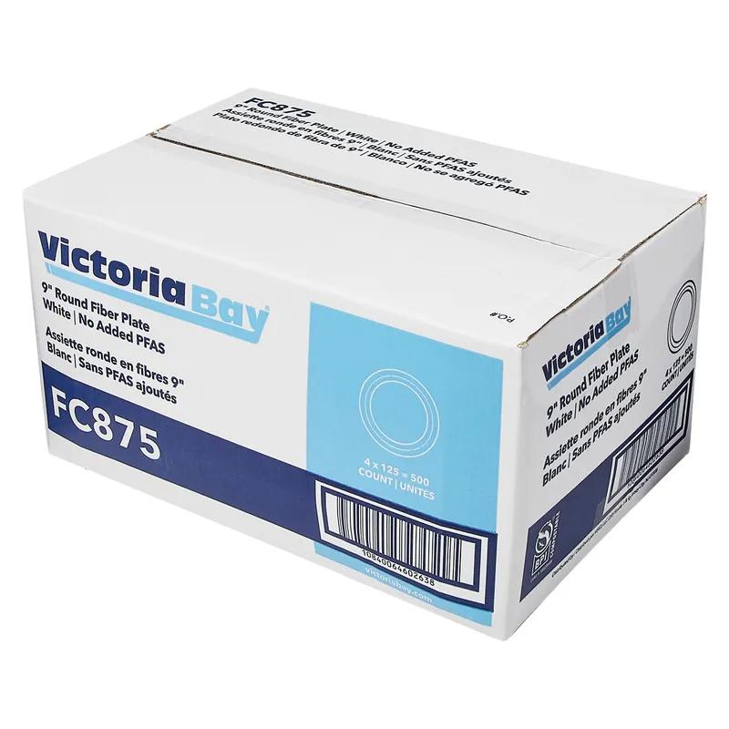 Victoria Bay Plate 9 IN Pulp Fiber Round 500/Case