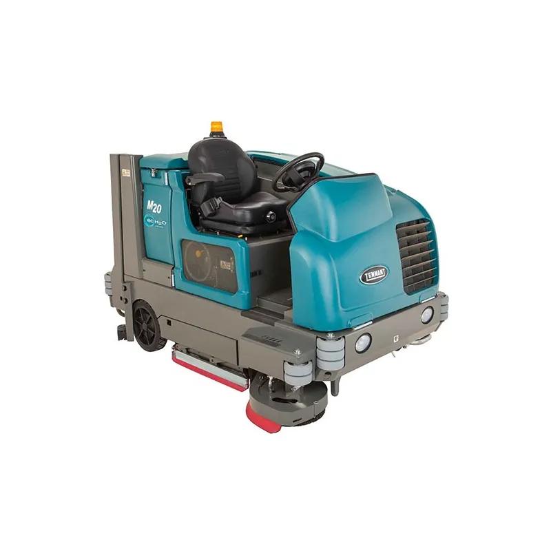 Indoor Outdoor Rider Scrubber 40IN Ride-On ec-H2O NanoClean® Gas Powered With Power Sweeper 1/Each