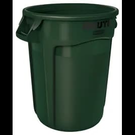 Brute® 1-Stream Trash Can 25.39X22.64X27.87 IN 32 GAL Dark Green Resin Vented Food Safe 1/Each