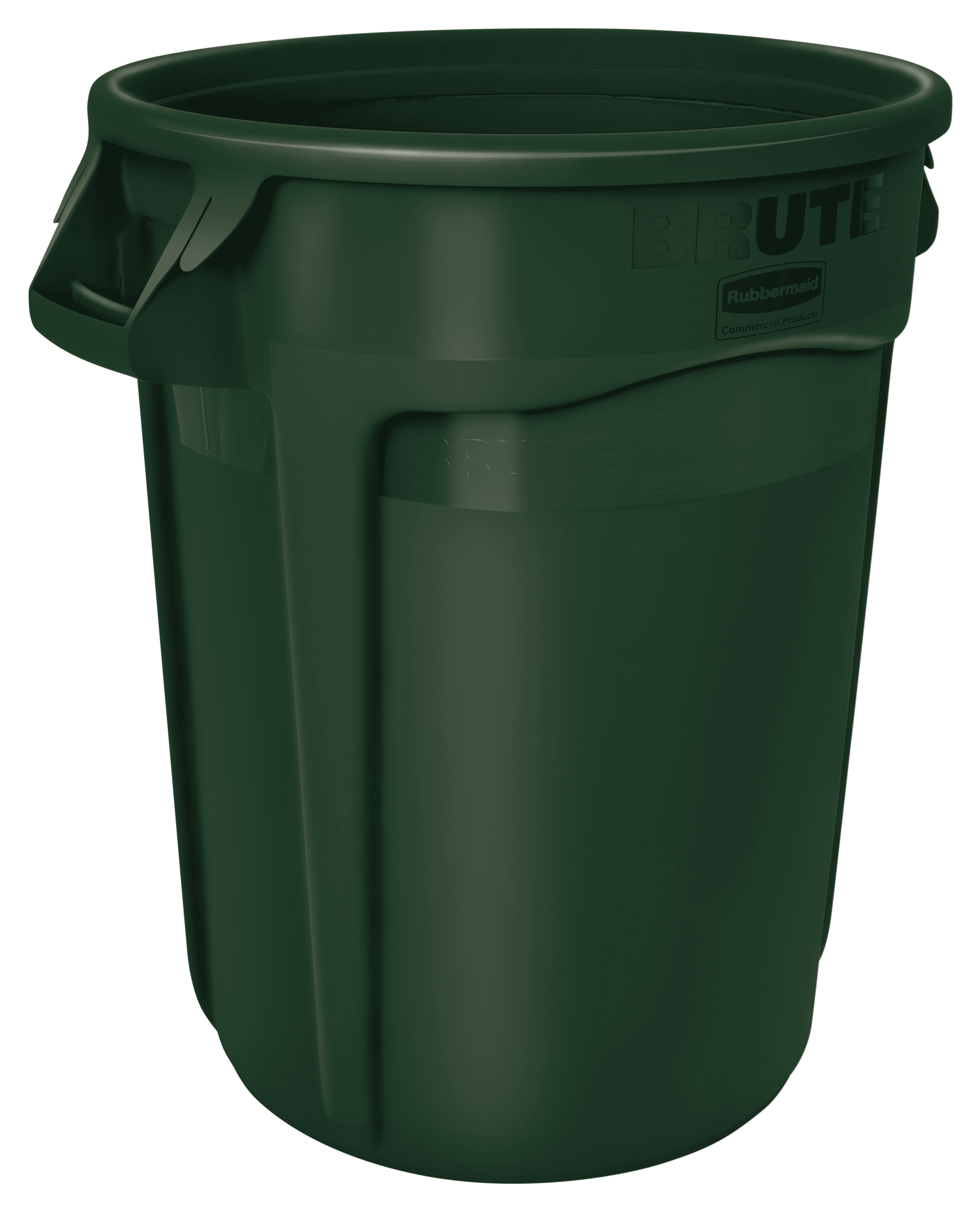 Brute® 1-Stream Trash Can 25.39X22.64X27.87 IN 32 GAL Dark Green Resin Vented Food Safe 1/Each