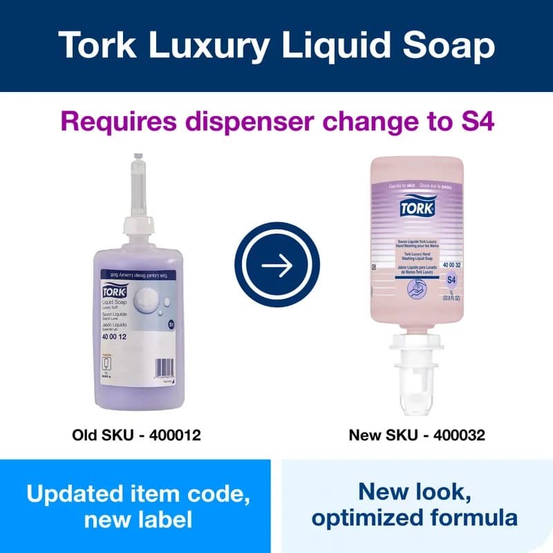 Tork S4 Hand Soap 33.8 OZ Perfume Pink Refill 6/Case