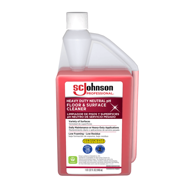 SC Johnson Professional® Fresh Scent Floor Cleaner 32 FLOZ Heavy Duty Daily Neutral Concentrate 6/Case