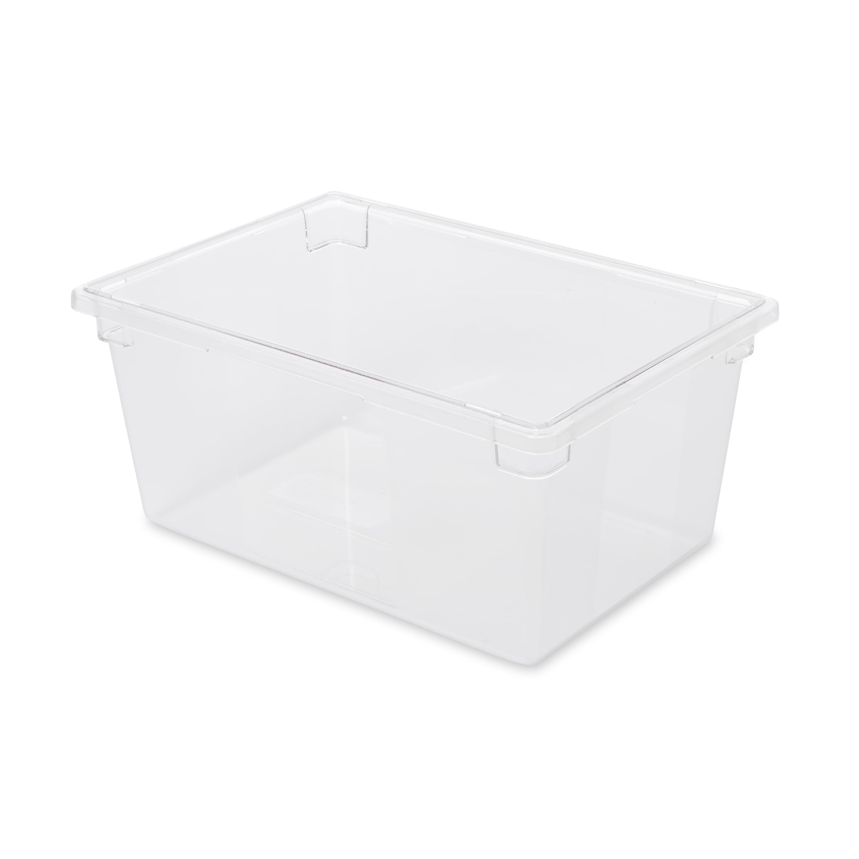 Food Tote Box 26X18X12 IN 16.6 GAL Clear PC 6/Each