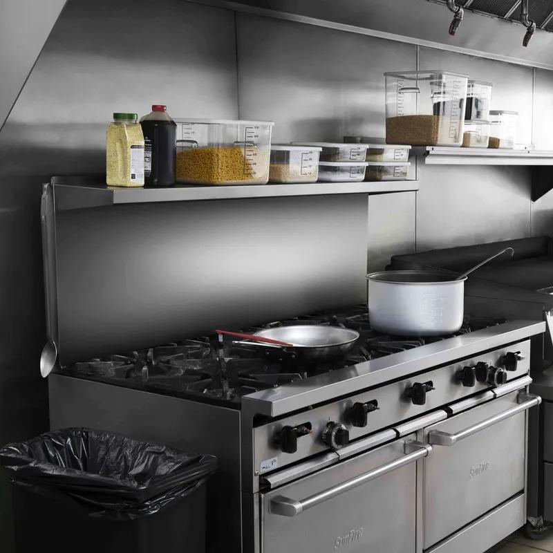 Food Storage Container 11.31X10.50X11.94 IN 18-17 QT Clear Square PC Food Safe Space Saving 6/Each