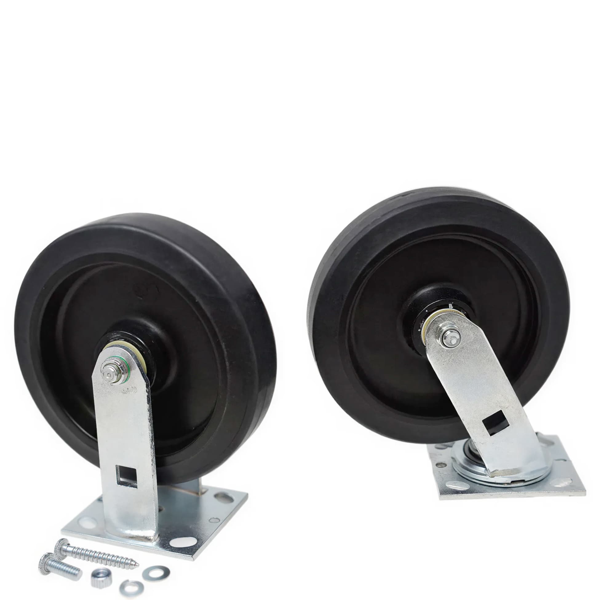 Swivel & Caster 8 IN Rubber Metal Replacement Kit 1/Kit
