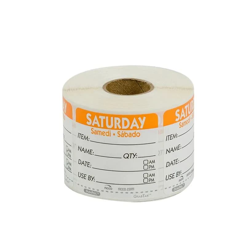 Saturday Label 2X2 IN Trilingual 500 Count/Roll 1 Rolls/Case