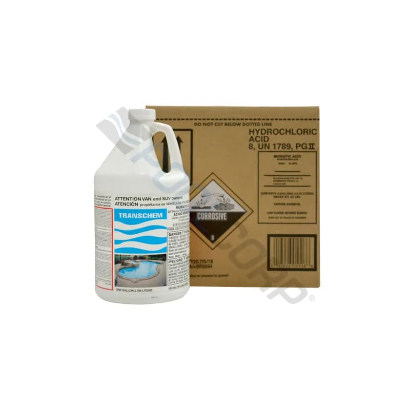 Muriatic Acid Hydrochloric Acid 1 GAL 4/Case