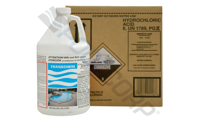 Muriatic Acid Hydrochloric Acid 1 GAL 4/Case