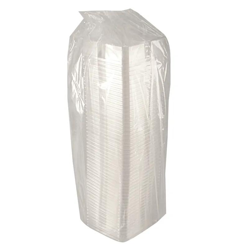 Greenware® Deli Container Base 16.4 OZ 4 Compartment PLA Clear Square Shallow 300/Case