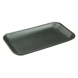 17S Meat Tray 8.3X4.8X0.65 IN Polystyrene Foam Black Rectangle 1000/Case