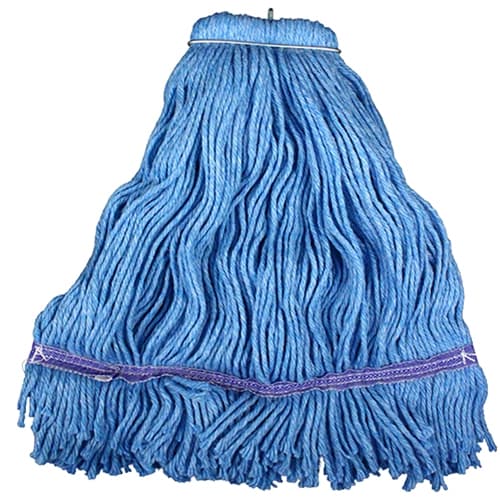 Layflat® Mop Head 24 OZ Blue Cotton Synthetic No Tangle Screw Type 1/Each