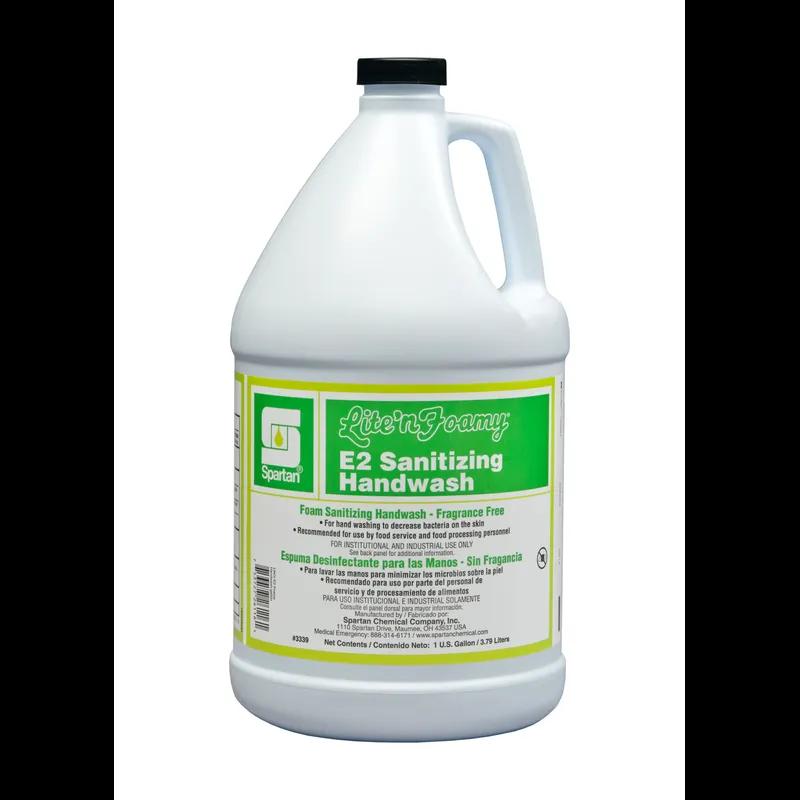 Lite'n Foamy® E2 Sanitizing Handwash Foam RTU 1 GAL Unscented Clear E2 Rated 4/Case