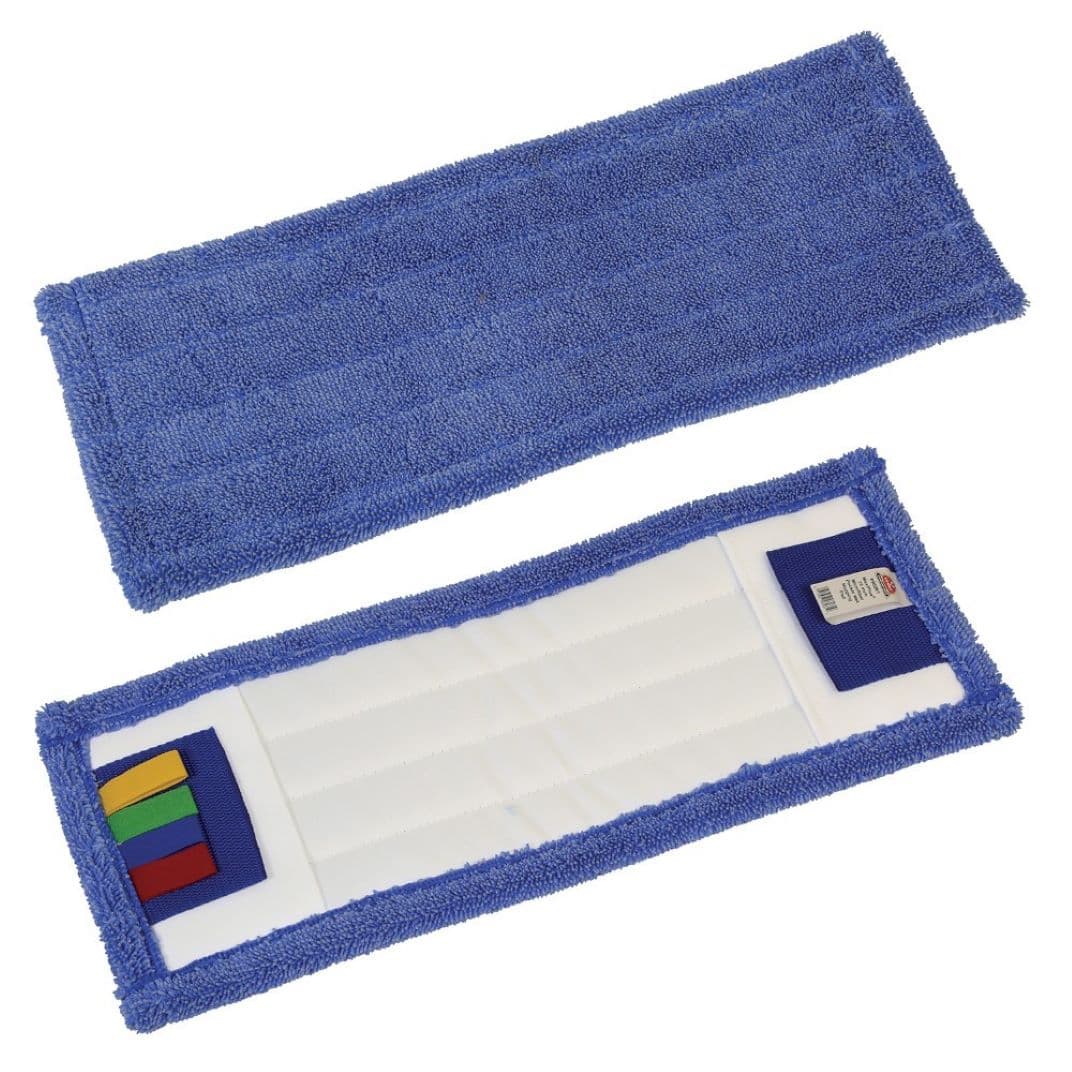 MaxiPlus® Wet Mop Pad 16X6.5 IN Blue Microfiber Pocket 120/Case