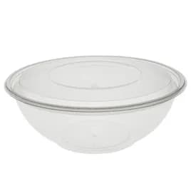 Bowl & Lid Combo With Flat Lid 80 OZ PET Clear Round Unhinged 90/Case