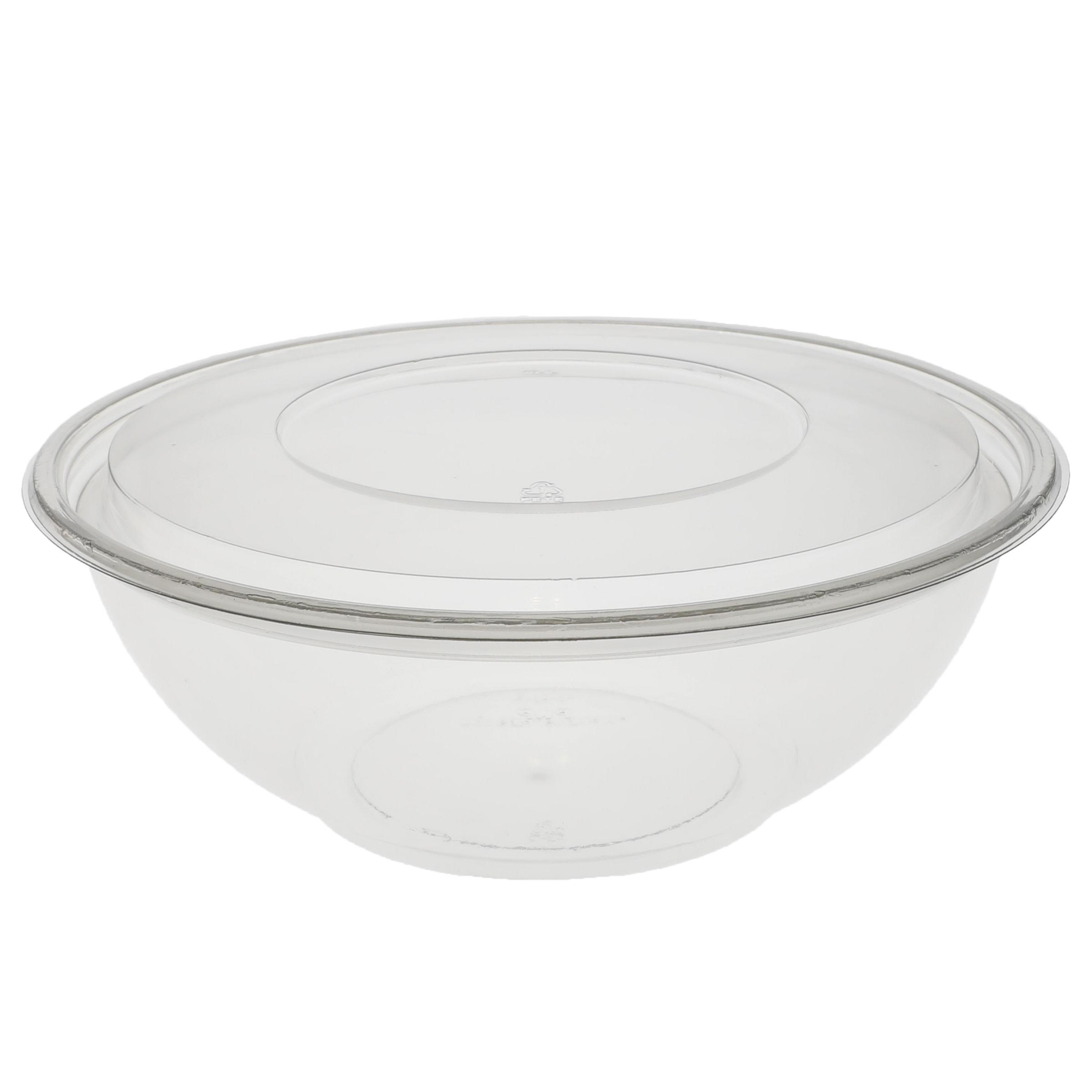 Bowl & Lid Combo With Flat Lid 80 OZ PET Clear Round Unhinged 90/Case