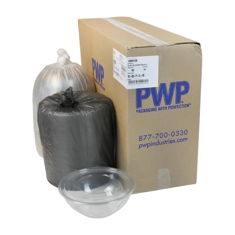 Bowl & Lid Combo With Flat Lid 80 OZ PET Clear Round Unhinged 90/Case