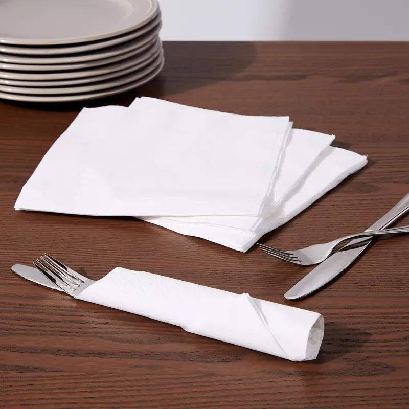 Dixie® Dinner Napkins 16X16 IN White 1PLY 1/4 Fold 500 Sheets/Pack 20 Packs/Case 4000 Sheets/Case