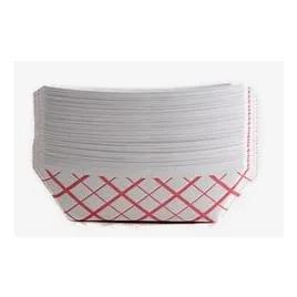 Food Tray 2 LB Red White Check 1000/Case
