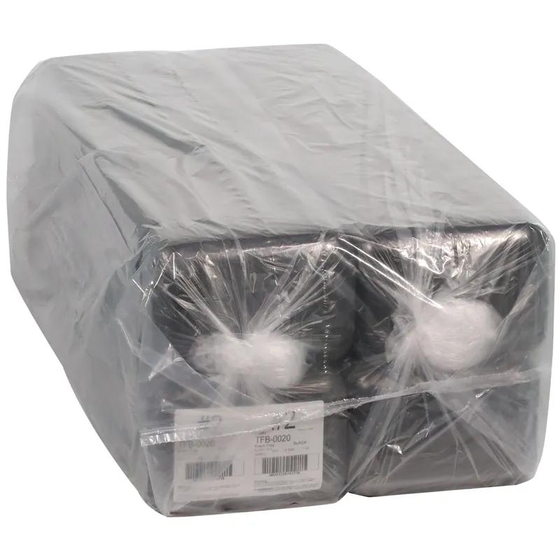 #2 Supermarket Tray 8.2X5.7X0.91 IN 1 Compartment Polystyrene Foam Black Rectangle 500/Case