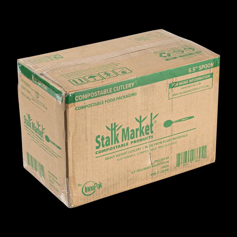 Stalk Market Spoon 6.5 IN CPLA Green Heavyweight 1000/Case
