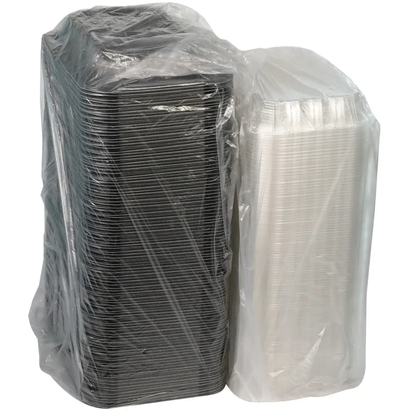 Chicken Barn & Lunch Box 8 OZ 13.3X8.4X4 IN MFPP OPS Black Clear Vented 105/Case