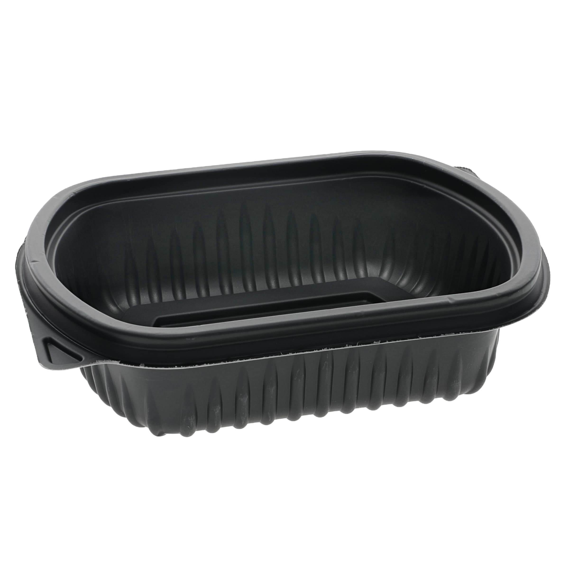 Take-Out Container Base 6.125X4.875X1.625 IN MFPP Black Rectangle 232/Case