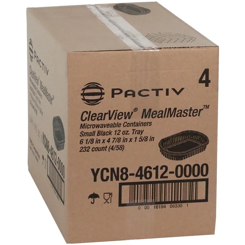 Take-Out Container Base 6.125X4.875X1.625 IN MFPP Black Rectangle 232/Case