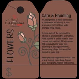 Floral Creations Label 2.313X4.875 IN Rectangle Waterproof 50/Pack