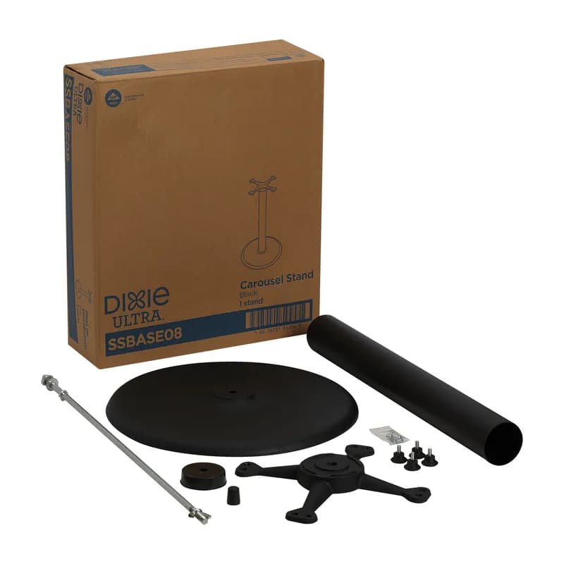 Dixie® Ultra SmartStock® Cutlery Dispenser Display Stand Black Carousel 1-Piece 1/Case