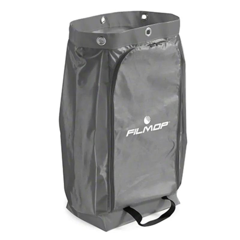 Trash Receptacle Caddy Bag For Filmop Workstation Carts 32 GAL Gray With Grommets Zipper 1/Each