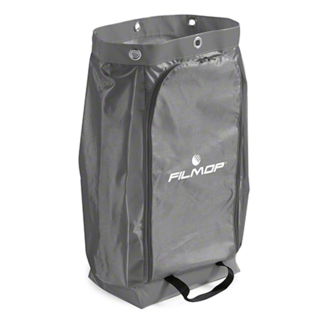 Trash Receptacle Caddy Bag For Filmop Workstation Carts 32 GAL Gray With Grommets Zipper 1/Each
