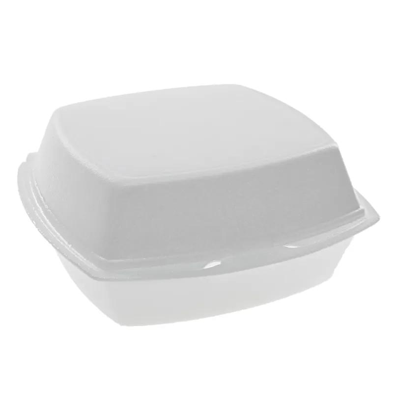 Victoria Bay Take-Out Container Hinged Small (SM) 6X6X3 IN Foam White Tab-Lock 125 Count/Pack 4 Packs/Case