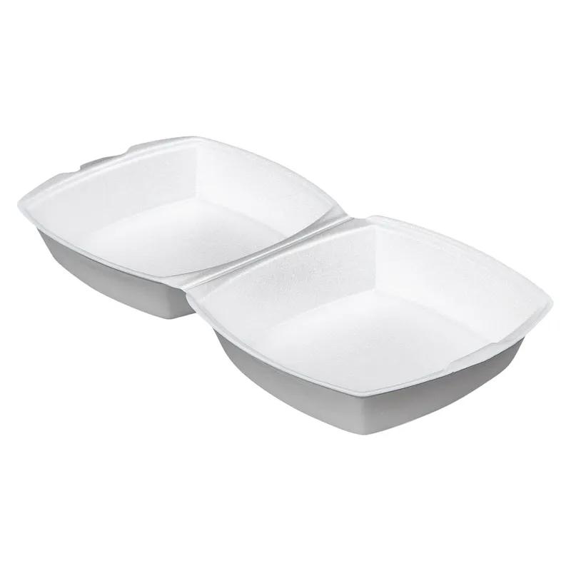 Victoria Bay Take-Out Container Hinged Small (SM) 6X6X3 IN Foam White Tab-Lock 125 Count/Pack 4 Packs/Case