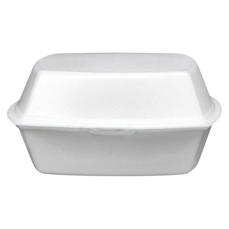 Victoria Bay Take-Out Container Hinged Small (SM) 6X6X3 IN Foam White Tab-Lock 125 Count/Pack 4 Packs/Case