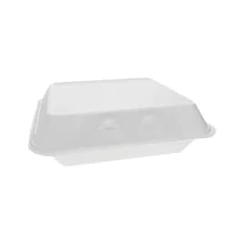 Victoria Bay Take-Out Container Hinged 9.5X10.5X3.25 IN Foam White Dual-Lock 125 Count/Pack 2 Packs/Case 250 Count/Case