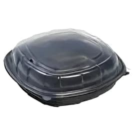 Victoria Bay Take-Out Container Hinged With High Dome Lid 10X10X3 IN PP Black Clear Square 148/Case