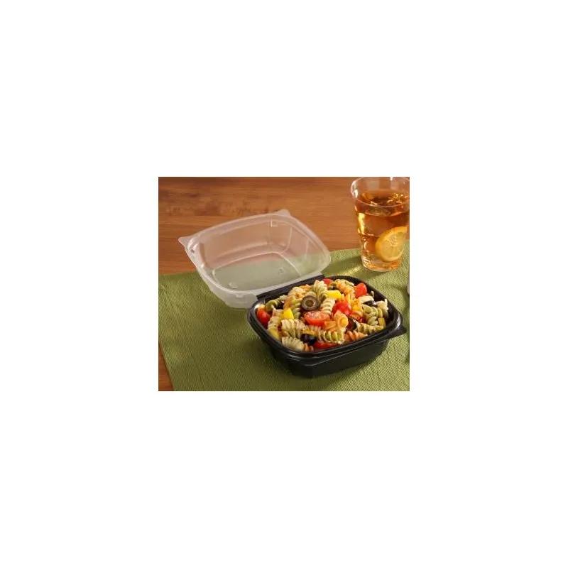 Victoria Bay Take-Out Container Hinged 6X6X3 IN PP Black Clear Square 171/Case