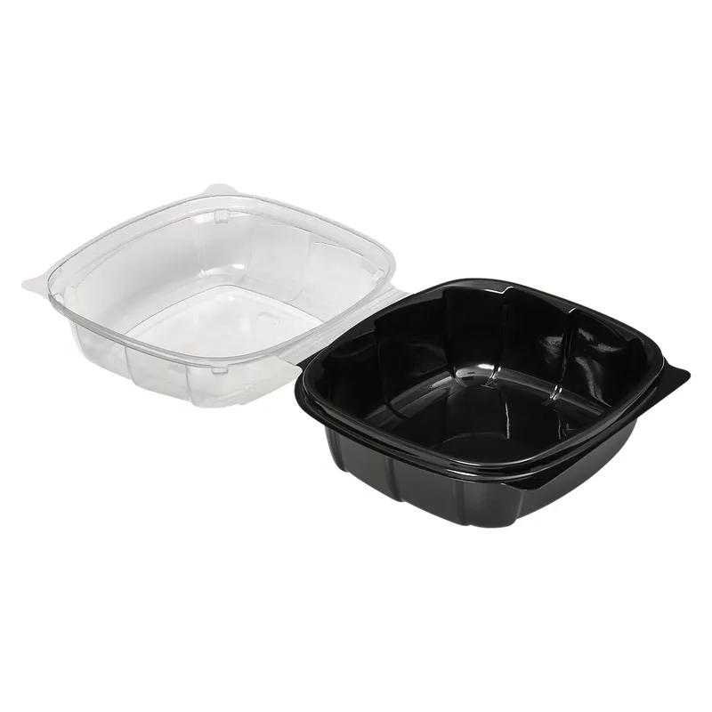 Victoria Bay Take-Out Container Hinged 6X6X3 IN PP Black Clear Square 171/Case