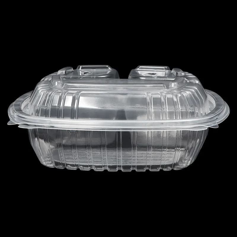 Victoria Bay Take-Out Container Hinged 8X8X2 IN 3 Compartment PP Clear Square 180/Case