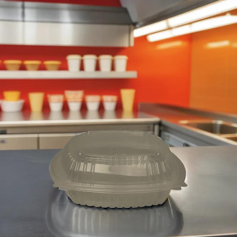 Victoria Bay Take-Out Container Hinged 9X9X2.5 IN PP Clear Square 180/Case