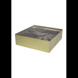 Pretzel Candy Box & Lid Combo 1 LB 7.5X7.5X2.3125 IN Paper Vinyl Gold Square 30/Case
