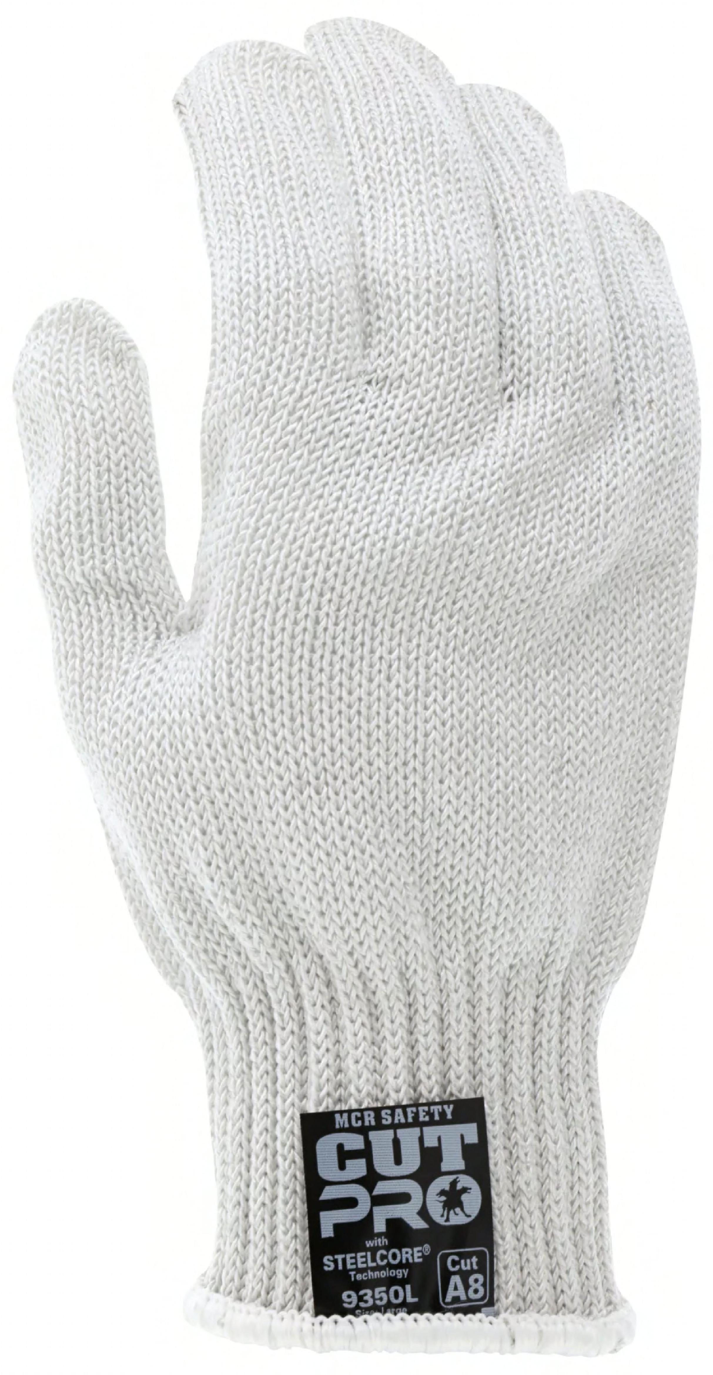 Steelcore® Work Gloves Medium (MED) White Regular Cut Resistant Safety 1/Each