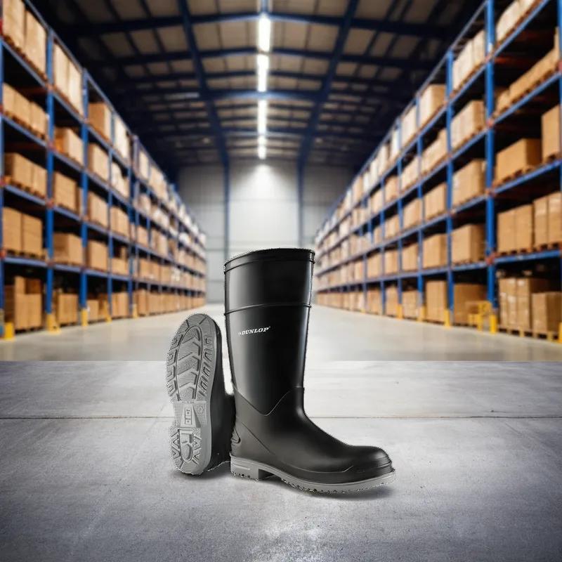 Boot Size 12 16 IN Black Gray Poly Blend Steel Toe 1/Pair